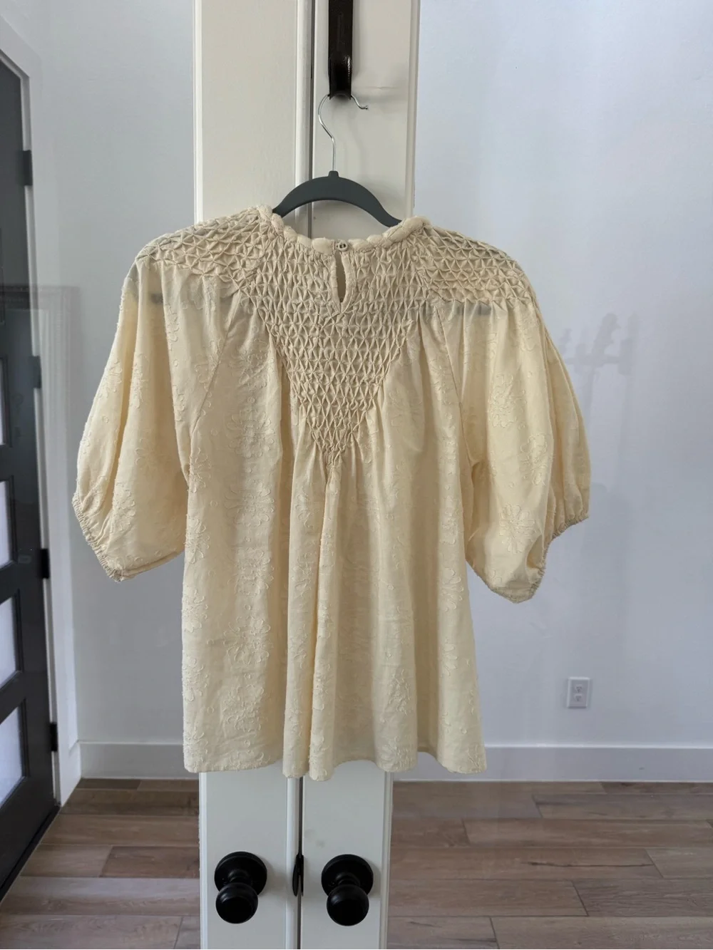 Christy Dawn Subflower Jaquard Top in Cream